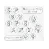 Rectangle Temporary Foil Stamped Waterless Fingernail Tattoos (2 1/4"x3")